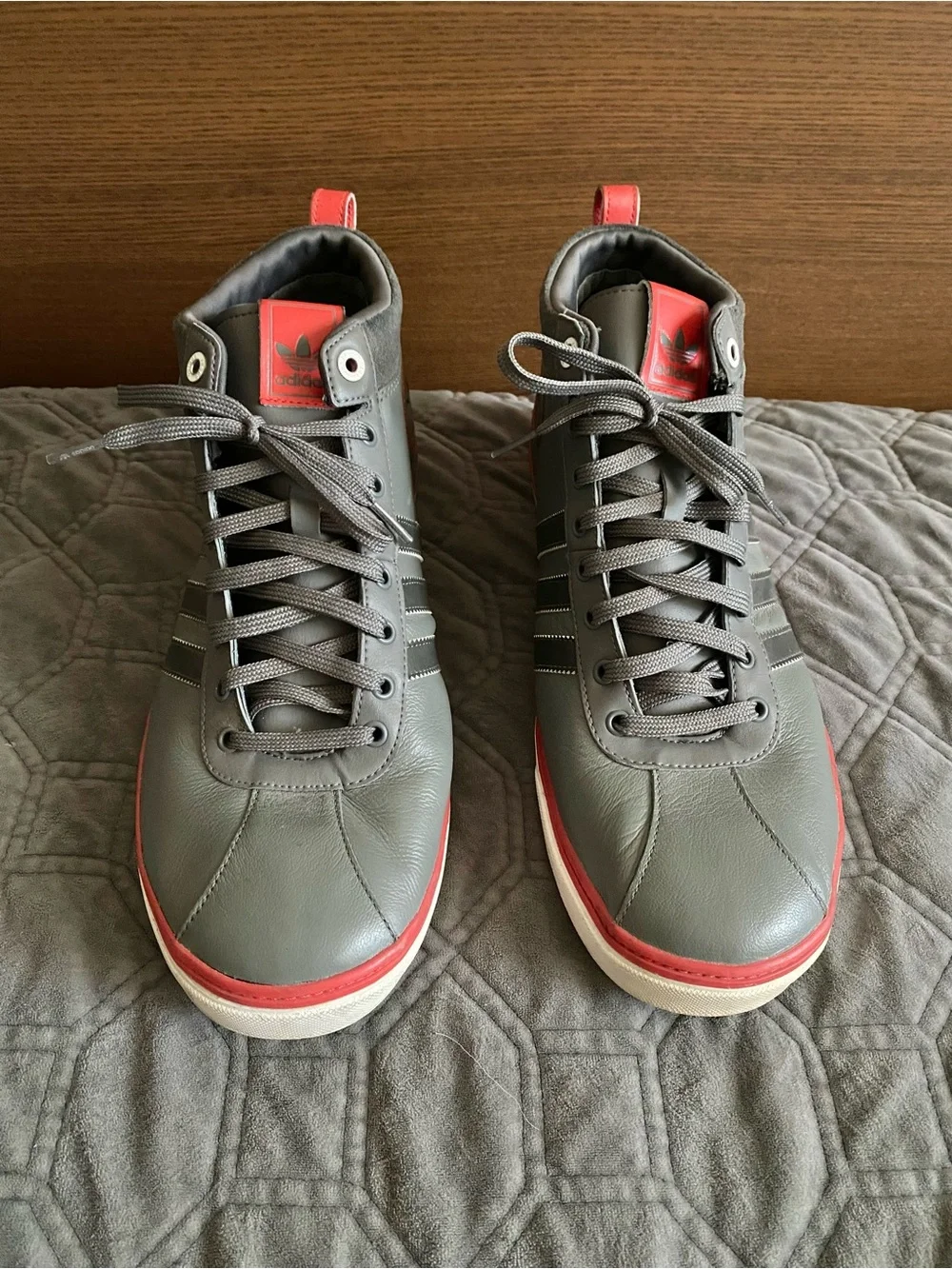 RARE Adidas Originals x Vespa S Mid Grey Red Men’s Sneakers Size 13.5 Collectors